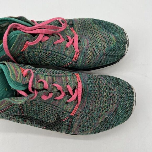 Nike Free 5.0 TR Flyknit Women's Running Shoe 8 Multicolor Green 718785-305 - Picture 2 of 6